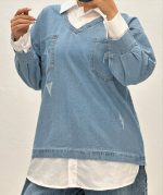 شومیز جین 💙 - Image 2